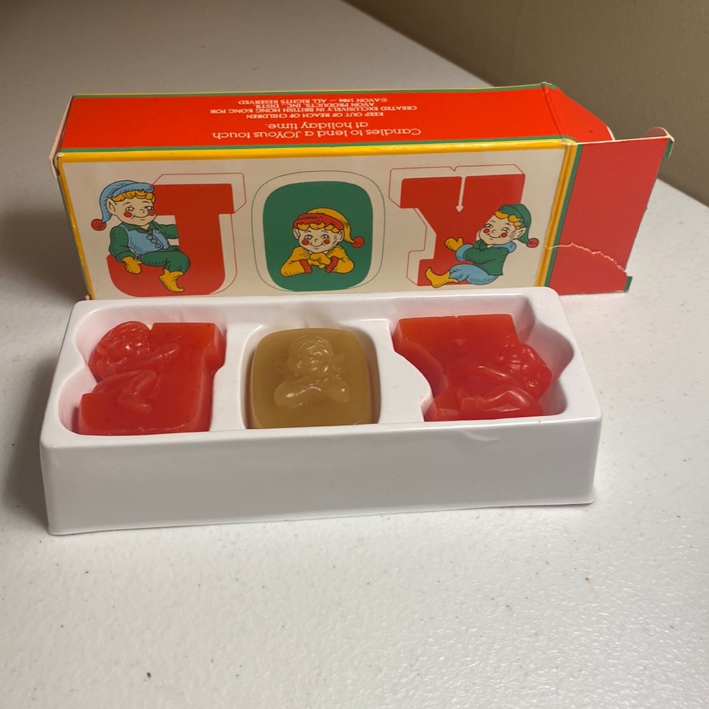 Vintage Avon Joyous Message Candles